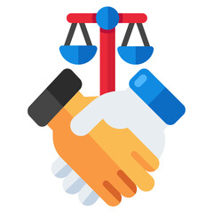 Wall Mural - Unique design icon of justice care