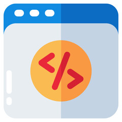 unique design icon of web coding