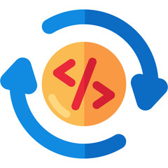 unique design icon of web coding