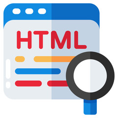 unique design icon of web coding