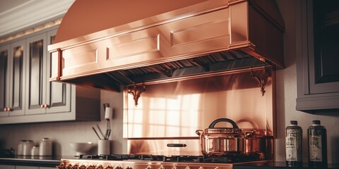 Wall Mural - A stove top oven sitting inside a kitchen. Suitable for use in home cooking or professional culinary settings