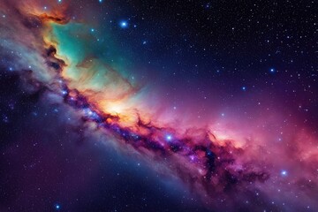 Wall Mural - Colorful and breathtaking astral landscape