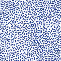 Wall Mural - denim blue white colours polka dots  hand abstract draw minimal seamless geo pattern in vector . Shibori print. Watercolour  batik. Handmade shirt tie dye Japan traditional tile.