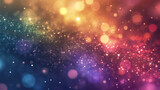 Fototapeta Sypialnia - colorful luxury glitter and bokeh particles, colorful bokeh background, holiday festival background