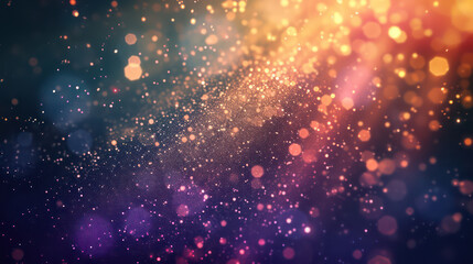 Wall Mural - colorful luxury glitter and bokeh particles, colorful bokeh background, holiday festival background