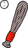 Fototapeta Dinusie - cartoon doodle baseball bat