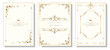 Set of vintage frames and borders. Wedding and restaurant menu.