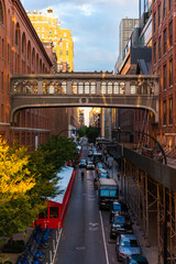 Wall Mural - A view of the sky bridge connecting buildings on 15th street in Chelsea, Manhattan in New York City, United States.