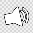 Speaker icon vector. volume icon vector. loudspeaker icon vector. sound symbol. Vector illustration. EPS file 38.