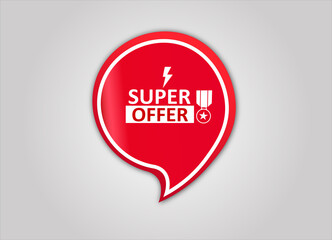 red flat sale web banner for super offer poster and banner