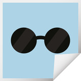 Fototapeta Dinusie - sunglasses graphic square sticker