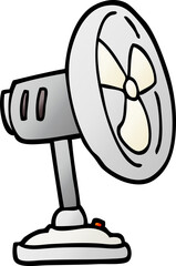 Wall Mural - vector gradient illustration cartoon desktop fan