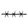 Barbed Wire Logo Monochrome Design Style