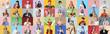 © Pixel-Shot - Big collage of different women on color background