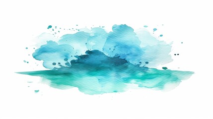 Wall Mural - Watercolor splashes on a white background.