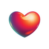 Fototapeta Młodzieżowe - 3d red heart shape icon
