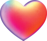 Fototapeta Młodzieżowe - 3d multicolored heart shape icon