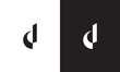 CD logo, monogram unique logo, black and white logo, premium elegant logo, letter CD Vector