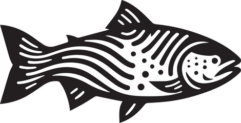 Fish Full Body Vector Silhouette