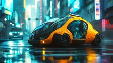 Futuristic Taxi Cab