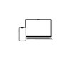 laptop phone desktop mockup iphone like silver white background smartphone render
