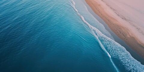 Canvas Print - Beauty of a white beach from a top-down perspective, as if seen from underwater.