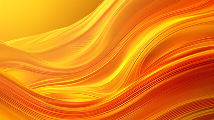 Abstract Waves in Orange and Yellow