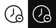 Less Time Icon Set. Vector Illustration
