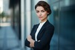 © kanate - Illustration of a fashion portrait, Business woman,  AI Generated