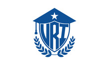URI Three Letter Iconic Academic Logo Design Vector Template. Monogram, Abstract, School, College, University, Graduation Cap Symbol Logo, Shield, Model, Institute, Educational, Coaching Canter, Tech