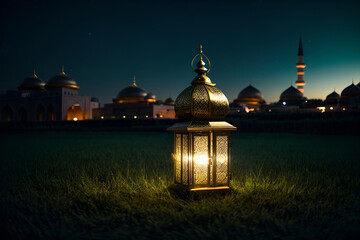 a lantern sitting on top of a lush green fieldphotography, outdoors, color image, horizontal, nature, people, adult, lantern, females, grass, leaf, rural scene, lighting equipment, illuminated, lifest