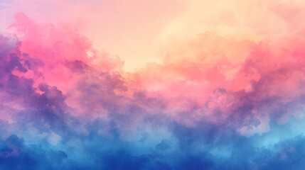 Poster - watercolor background with soft gradients