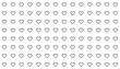 © muguetdelaluna - Valentines day pattern background with pixel art hearts. Outline, Vector illustration. flyers, invitation, posters, brochure, banner, In black and white