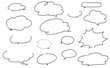© KAZUOMI - 線画のふきだしの落書き風ベクターイラストセット