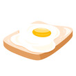 fried egg on a bread for breakfast