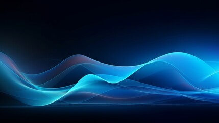 Wall Mural - abstract blue wave technology background: corporate innovation in digital design