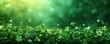 background of leprechaun style, Clover leaves, Saint Patrick day, banner with copy space, Generative AI 