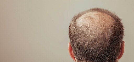 Wall Mural - Hairloss problem. a man with a receding hairline