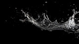 Fototapeta Łazienka - Abstract Water Splash on Black Background