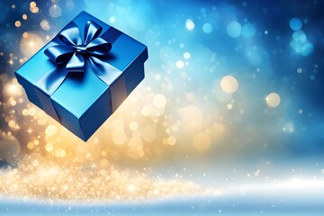 Blue luxury gift box