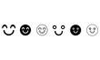 Happy Scary Face Emoticon Vector