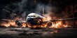 Devastating Aftermath Of An Airport Disaster As A Passenger Aircraft Plummets. Сoncept Emergency Response Efforts, Survivor Stories, Investigation Findings, Flight Safety Measures