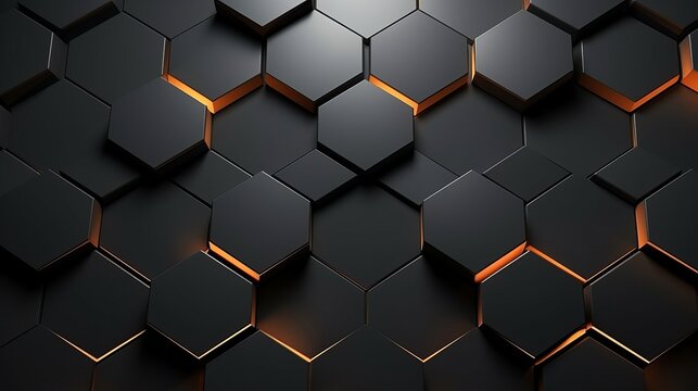 3d rendering of hexagonal texture background