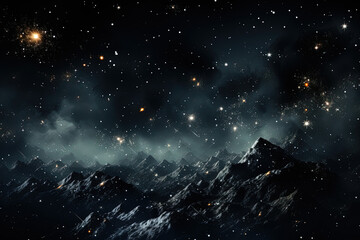 Wall Mural - celestial symphony: an enchanting night sky painted with countless stars