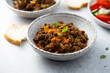 Roasted minced meat with vegetables