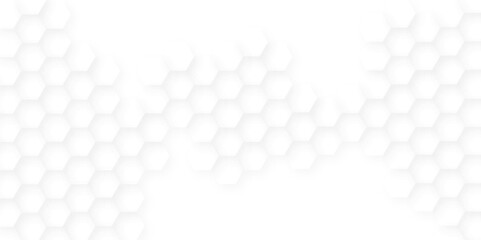Abstract background with hexagon, modern abstract vector polygonal pattern. Futuristic abstract honeycomb technology white background. Luxury white hexagon pattern.