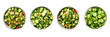 © AnjanKumar - Set of cucumber avocado salad isolated on a transparent background.