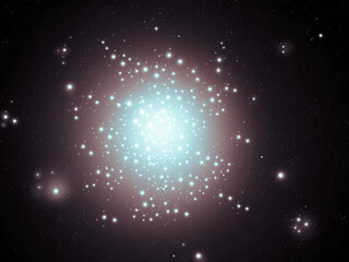 Wall Mural - globular star cluster. bright constellation with stars. sci-fi background. astronomical observation 