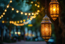 Islamic Lantern In The Night - Ramadan Kareem 
