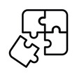 © Muhammad - Puzzle pieces icon vector on trendy design